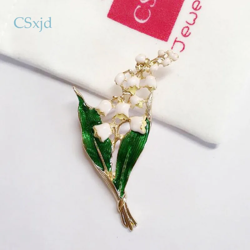 CSxjd элегантная эмалированная ретро брошь Лилия Орхидея модная шарф ювелирные