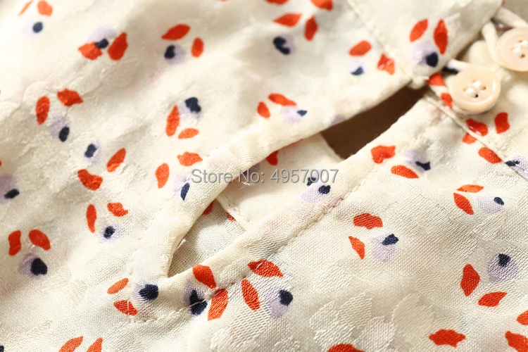 Женская блузка из шелка и хлопка повседневный модный топ с принтом сбоку бантом