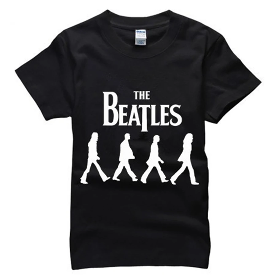 summer 2015 famous band rock and roll T Shirt cotton the beatles t-shirt man top tee casual short sleeve plus size | Мужская одежда