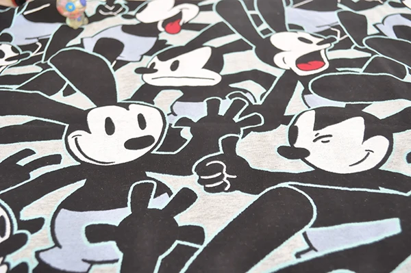 Мультяшный Oswald the Lucky Rabbit винтажная простая хлопковая ткань для шитья пэчворк