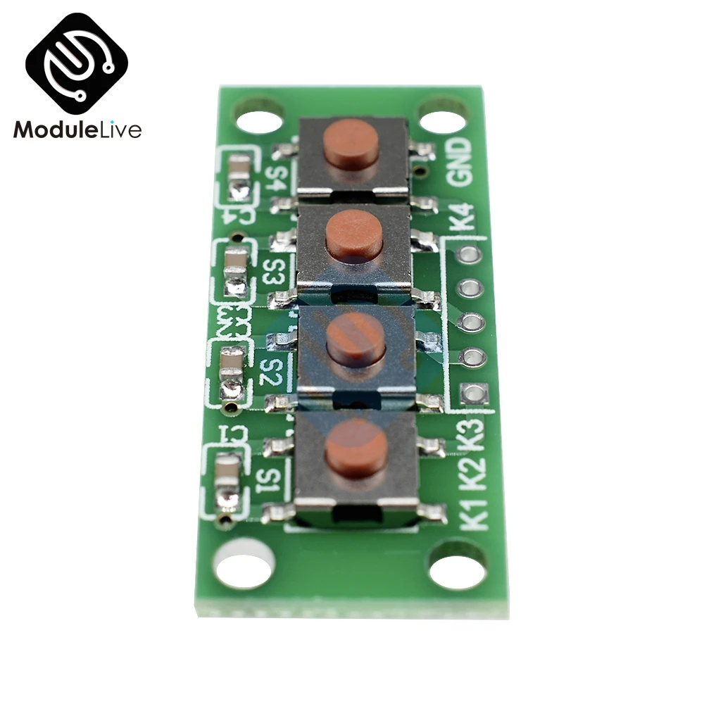 5Pin 1x4 4 кнопки клавиатуры макет модуль для Arduino DIY KIT универсальный для обучения и экспериментов