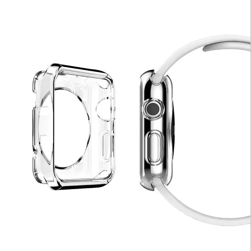 Прозрачный чехол для Apple Watch Series 3 2 1 38 мм 42 360 полностью мягкий прозрачный защитный
