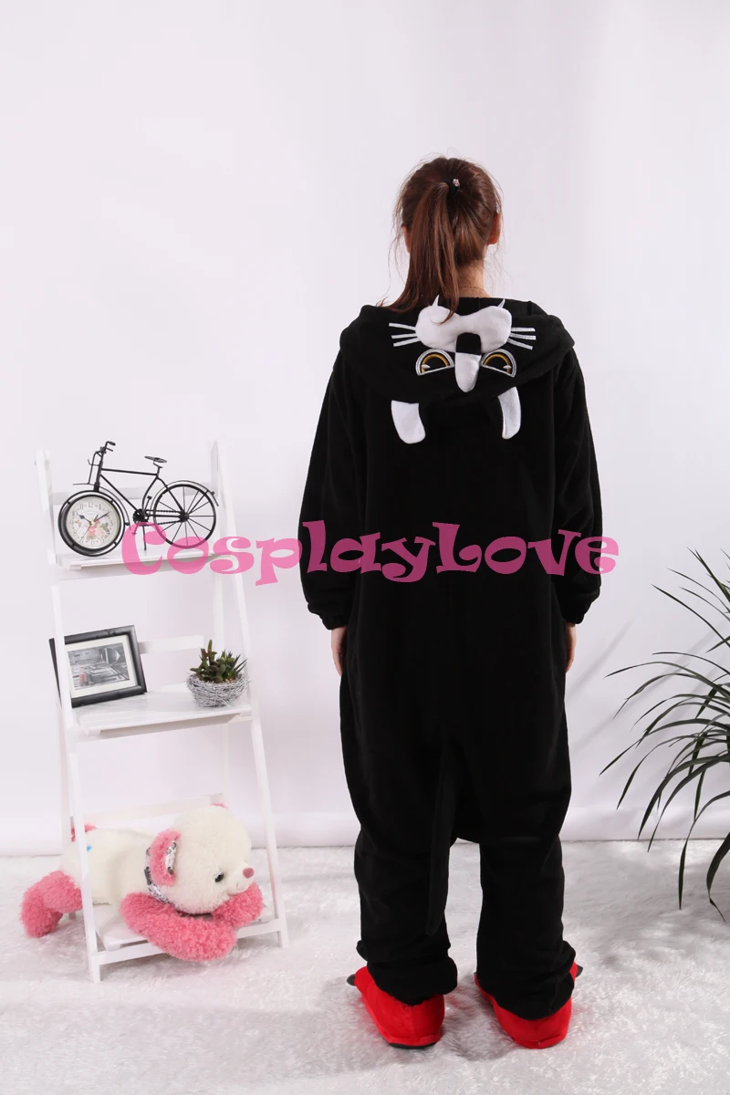 Черная леопардовая Пижама Пантеры костюм для косплея животных Детская взрослых