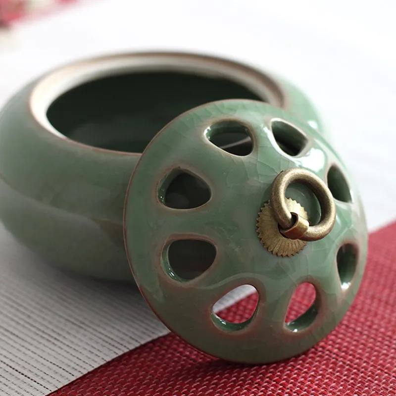 ERMAKOVA керамическая катушка палка башня благовония горелки фарфоровая круглая