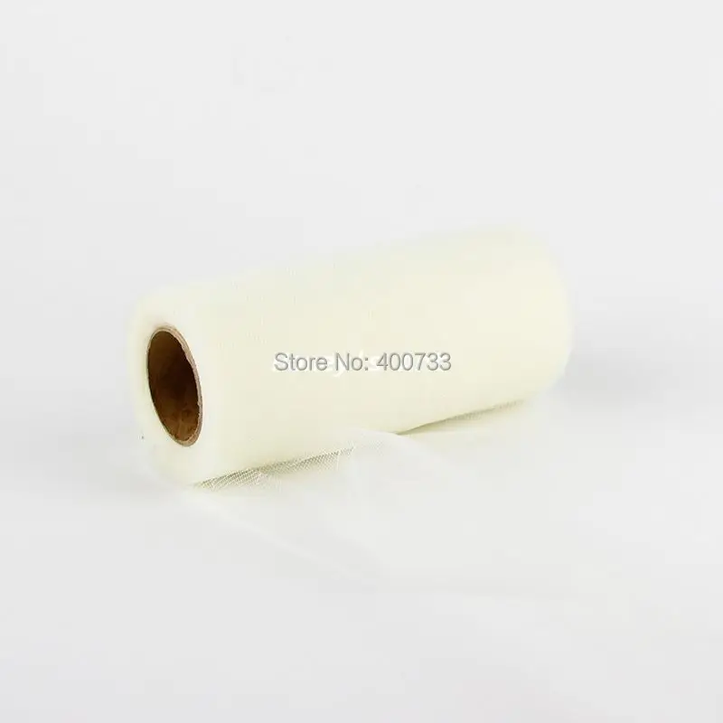 Кремовый 1 шт матовые тюлевые катушки 6inx25yd (6 &quotx 22 86 m) пачка Свадебные украшения