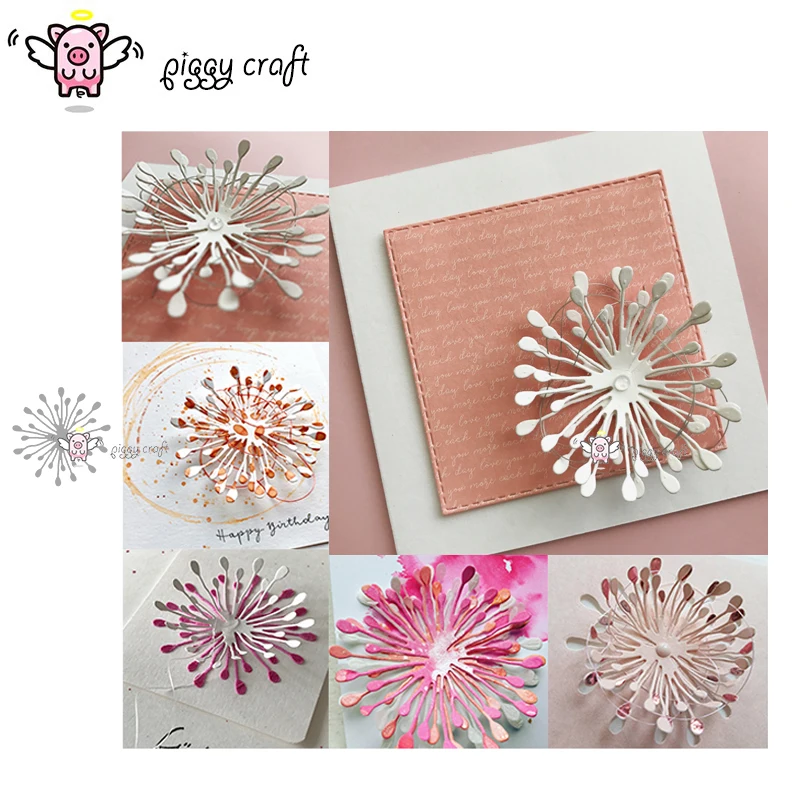 

Piggy Craft metal cutting dies cut die mold Flower decoration Scrapbook paper craft album card punch knife art cutter die