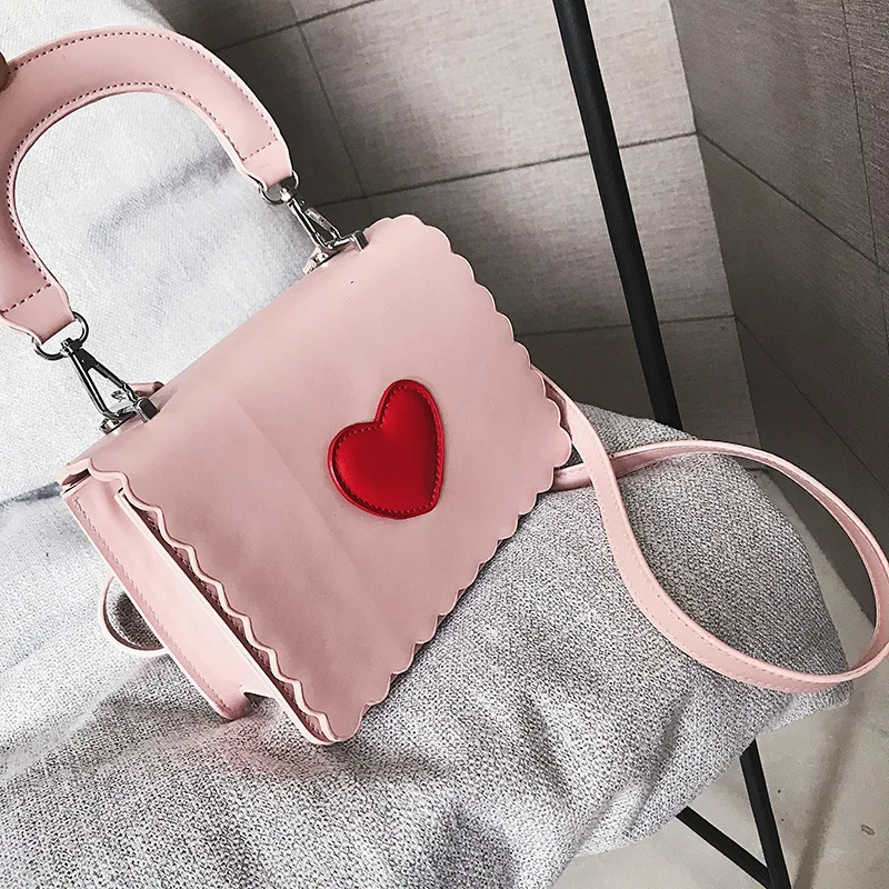Women 2018 Summer Sweet Brand Designer Messenger Bags Cute Small Heart Lady Crossbody Fashion Pu Leather Female | Багаж и сумки