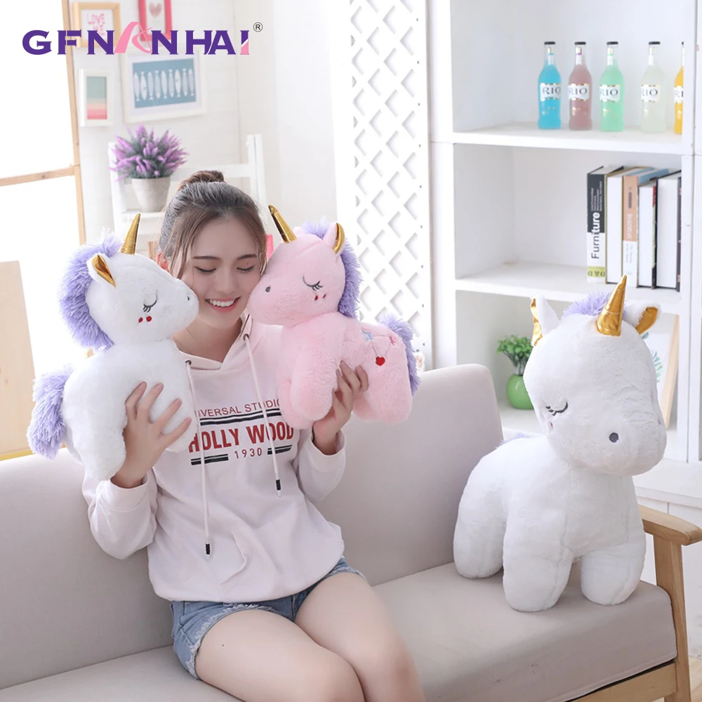 

1pc 40-70cm Cute Animal Unicorn Plush Toy Baby Kids Sleeping Appease Dolls Stuffed Children Pupil Christmas Halloween present