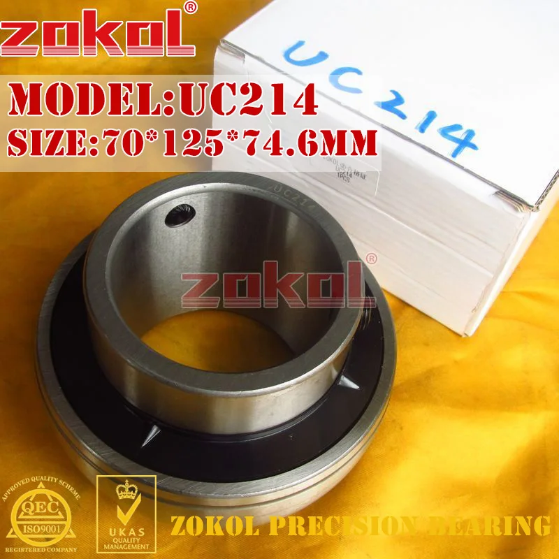 Подшипник zokol UC214 90514 опорный подшипник 70*125*74 6 мм| |
