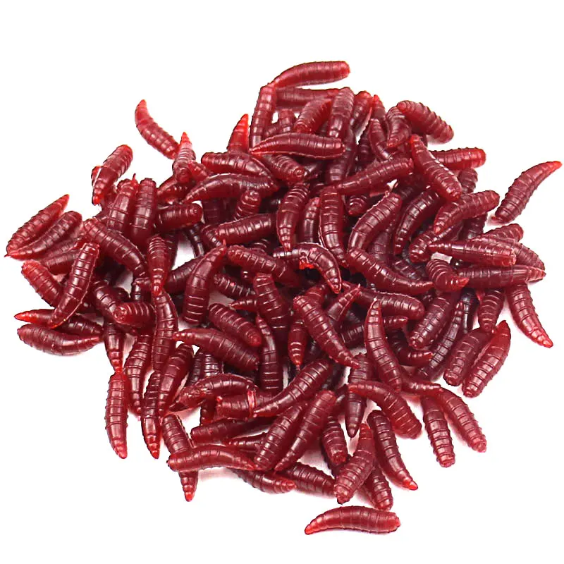 100 pcs 1.5cm 0.12g Maggot Grub Soft Lure Protein Soft Bait Worm Fishing Lures Maggots Grubs Lures Fishing Tackle On Sale JQ02