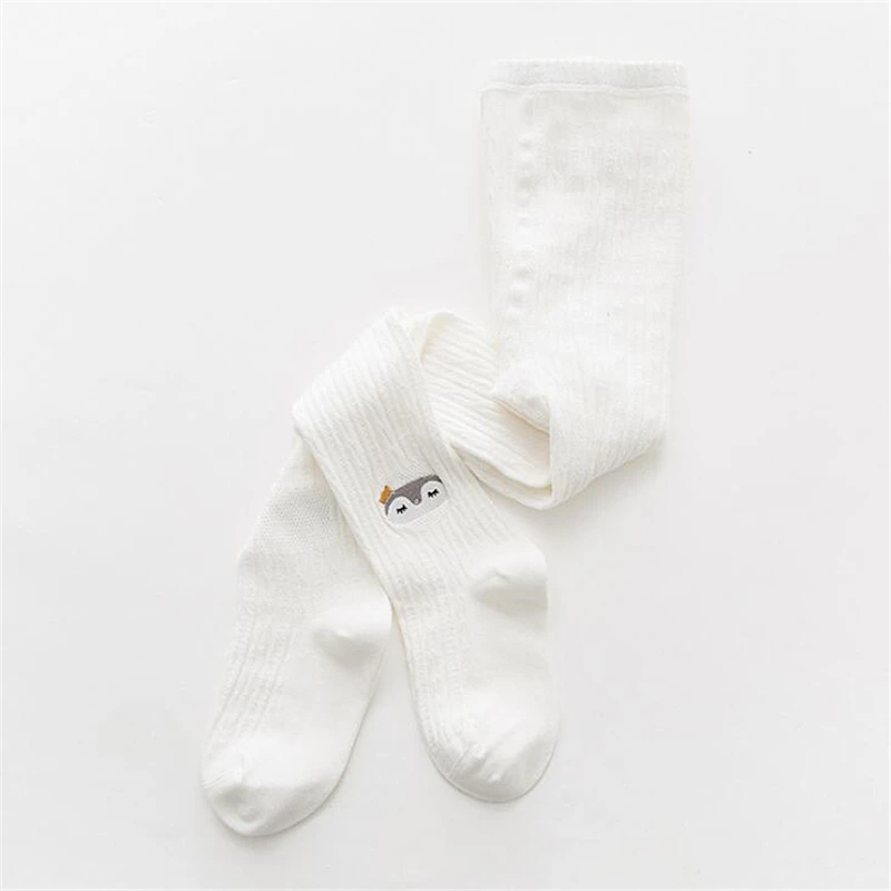 

2020 Autumn Winter Girls Kids Cotton Pants-hoses Skinny Pants Cute Cartoon Embroidery Stretchy Warm Baby Tights 1-12Y