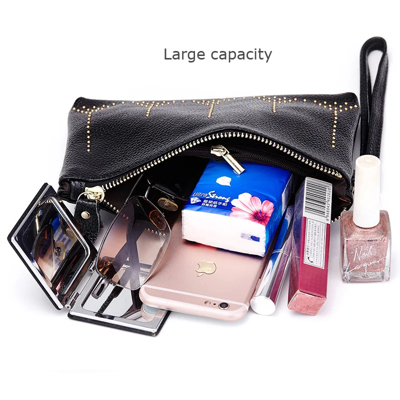 Женский кошелек клатч из натуральной кожи с ремешком на руку|clutch bag|designer clutch bagsbag