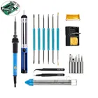 Электрический паяльник, паяльная станция с регулировкой температуры, вилка стандарта ЕС и США, горячая Распродажа в220 В 60 Вт, 110