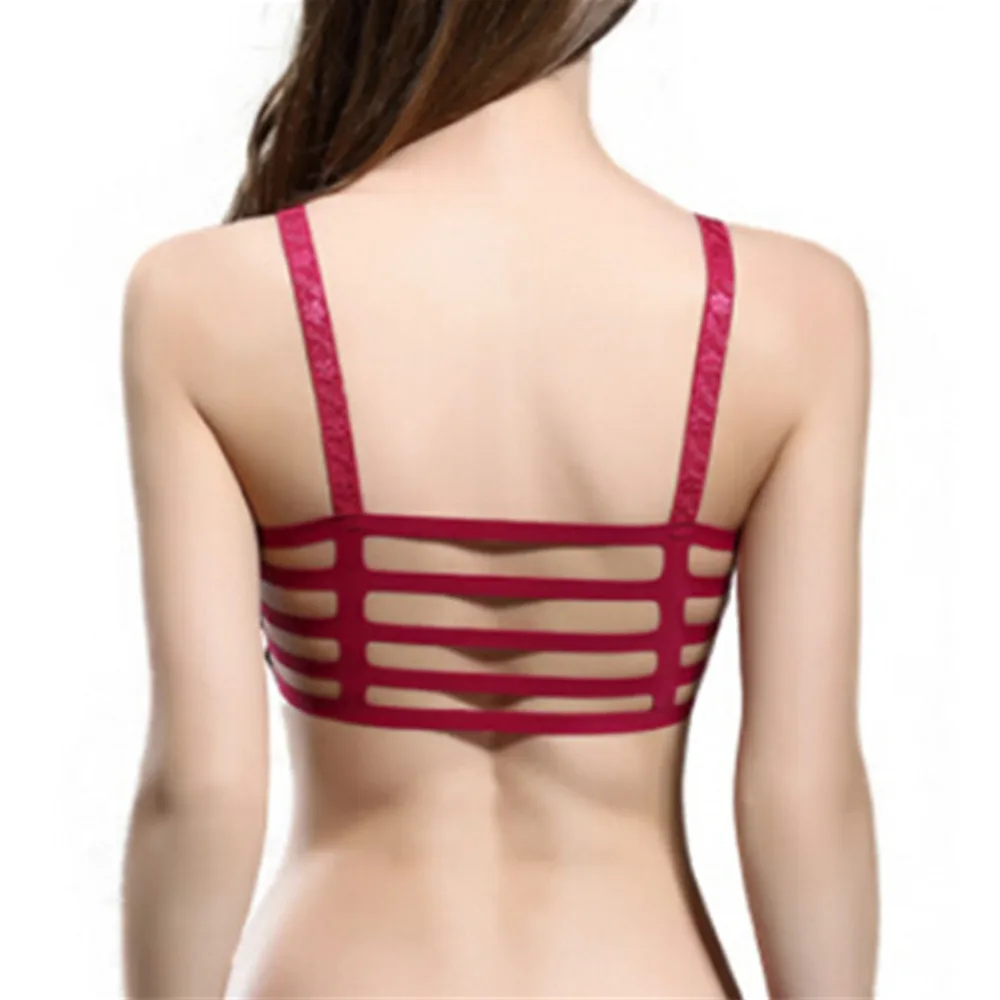 Женский бюстгальтер с вырезом бесшовное нижнее белье M L XL белый черный зеленый