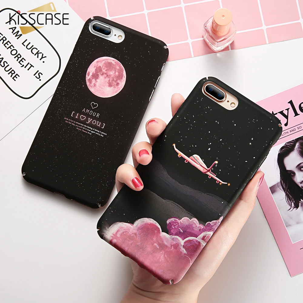 KISSCASE Planet Matte Case For iPhone 6 6s Lover Cases 5 5S SE Hard PC Cover X 8 7 Plus Fundas |