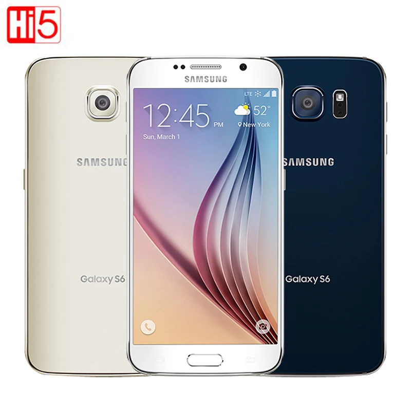 Разблокированный Samsung Galaxy S6 G920F/G920V/G920A одна sim карта Восьмиядерный 3G ОЗУ 32 Гб ПЗУ