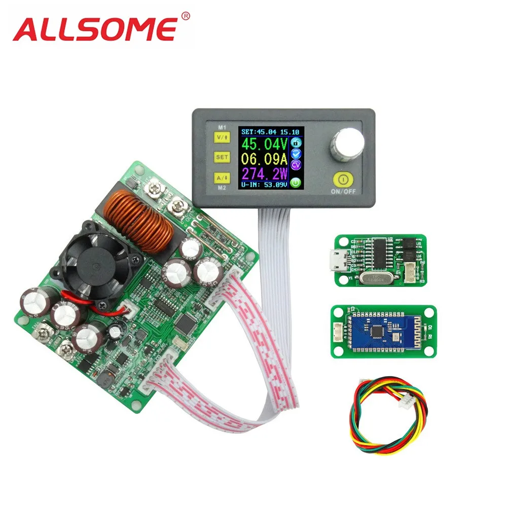 ALLSOME DPS5020 50 в 20A постоянный преобразователь напряжения и тока ЖК-вольтметр понижающий связь цифровой источник питания