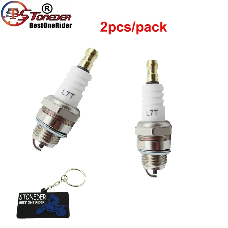 STONEDER 2pcs L7T Ignition Spark Plug For Chinese 47cc 49cc Engine 2 Stroke Minimoto Pocket Dirt Bike Mini ATV Quad 4 Wheeler | Автомобили