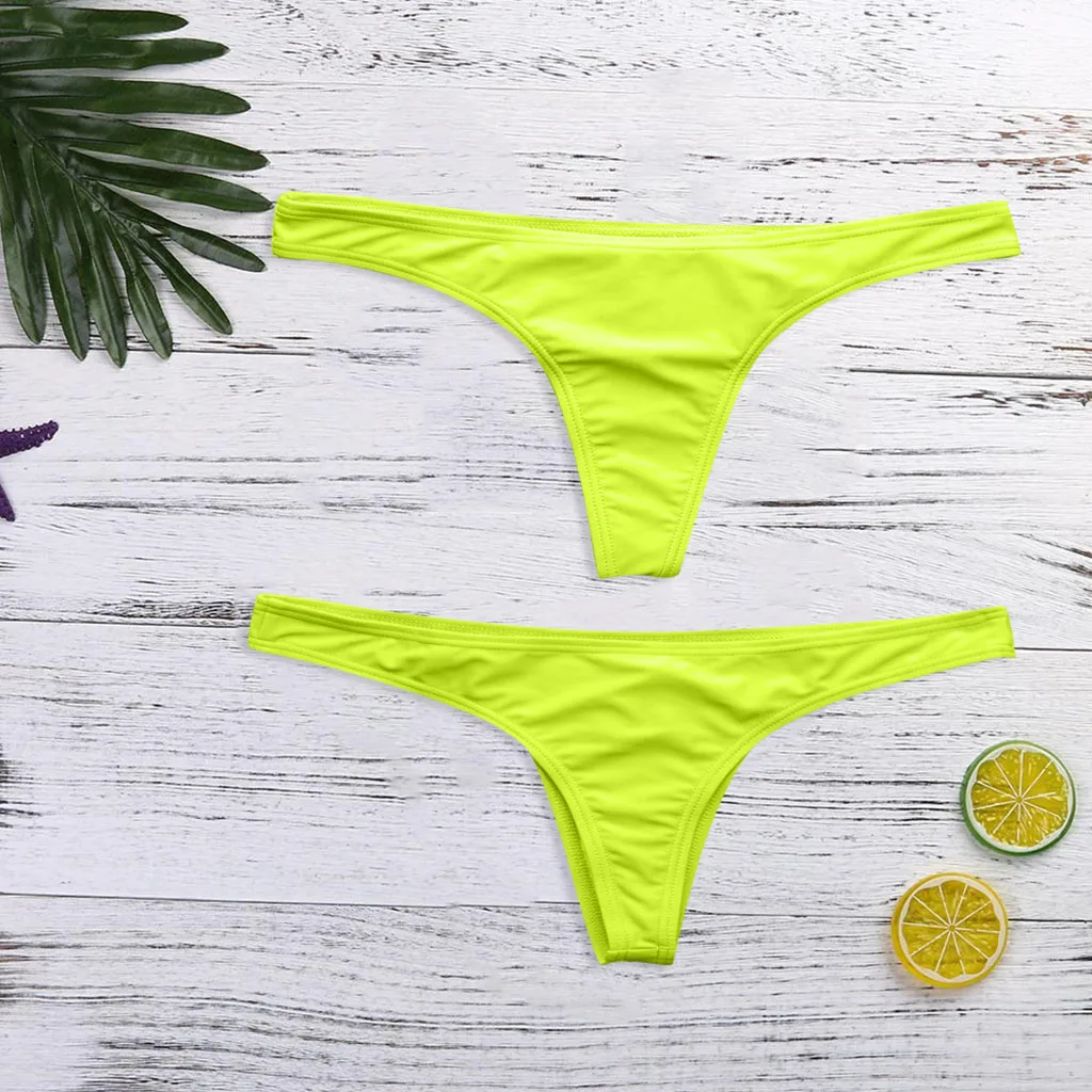 Одежда для плавания женские трусы бикини с боковыми завязками бразильские