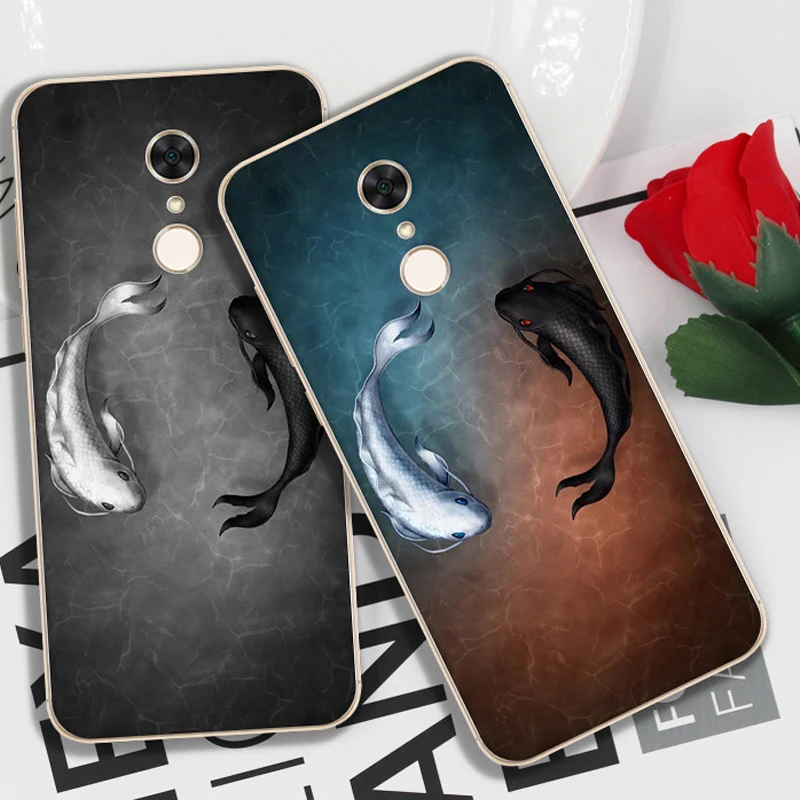 Чехол для xiaomi redmi 5 милый мультяшный Мягкий силиконовый чехол redmi5 телефона five