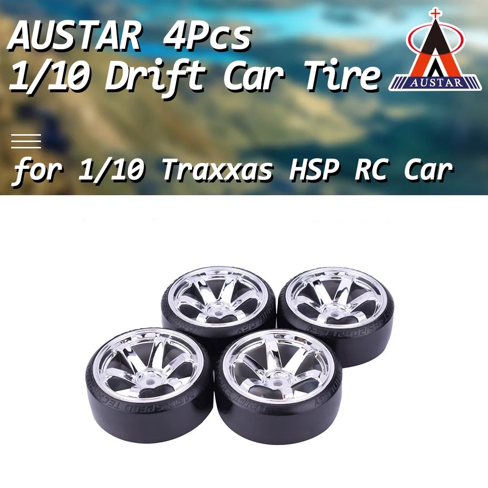 

Шина для дрифта AUSTAR 1:10 (1085 + 706), 4 шт., жесткое колесо покрышки для HSP Tamiya HPI Kyosho для внедорожников, Радиоуправляемая машинка