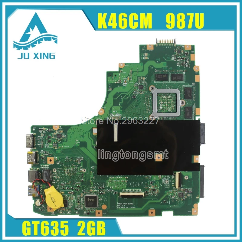 K46CM материнской REV2.0 GT 635 м 2 ГБ 987U для ASUS K46C A46CB Материнская плата ноутбука K46CM плата K46CM материнской Тесты OK