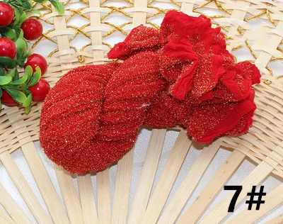 7 Red 2 Pieces 2 шт, серебряные нейлоновые чулки, цветы, материал DIY, высокоплотные шелковые колготы, изготовляющие Искусственные цветы ручной работы, цветок Ронда - Цвет: 7 Red 2 Pieces