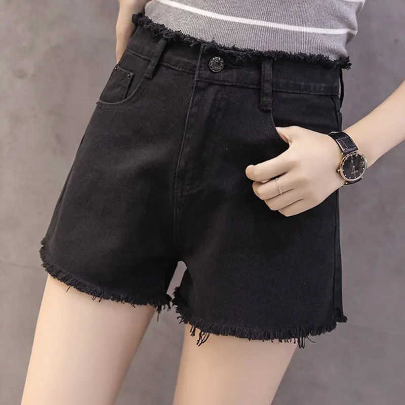 Летние новые женские плохие джинсовые шорты больших размеров 2017 повседневные