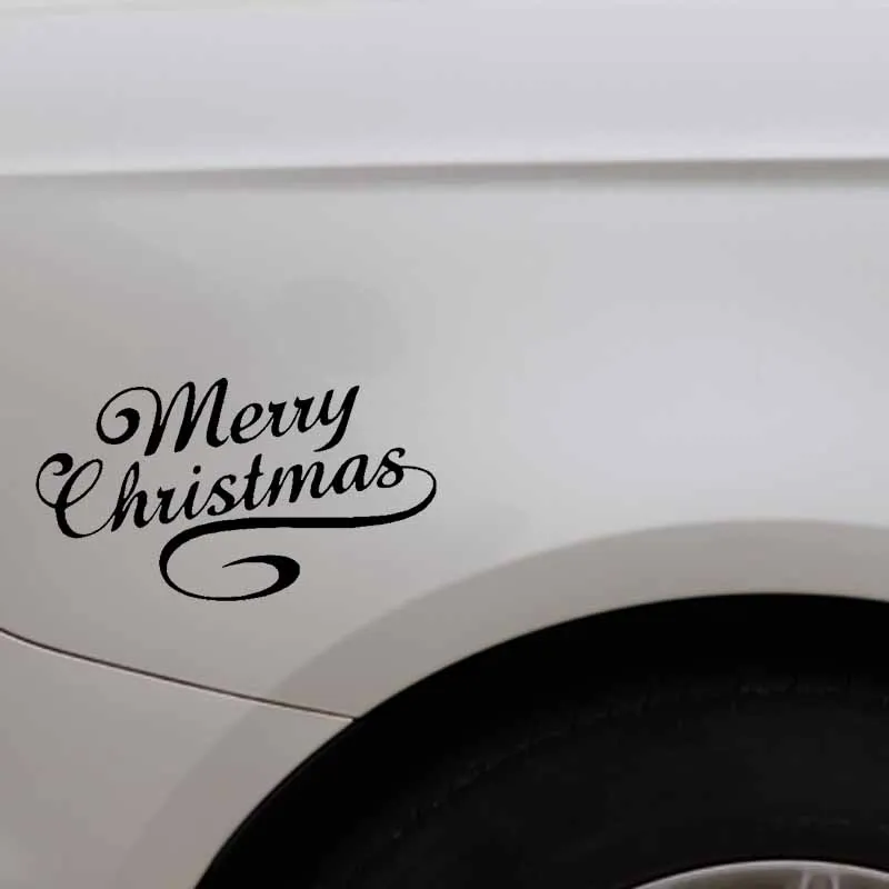 YJZT 17 6 см * 9 8 Виниловая наклейка с надписью &quotMerry Christmas&quot креативный дизайн