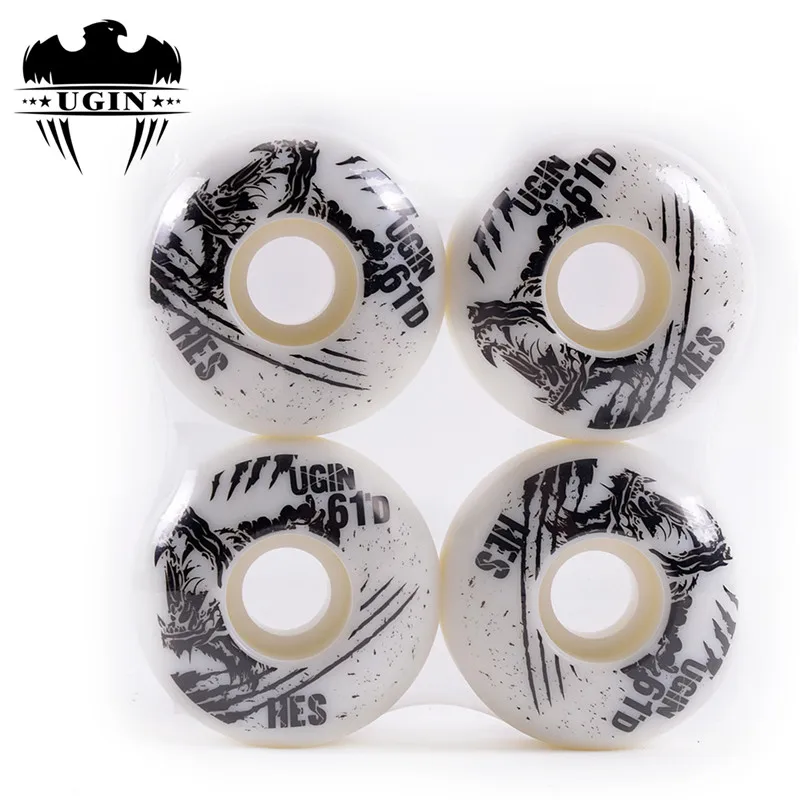 4 Pcs/Lot UGIN 52mm*30mm Skateboard Wheel for U Pool Plaza Street Skating, 61D 85% Rebound Professional Skate Board Wheels