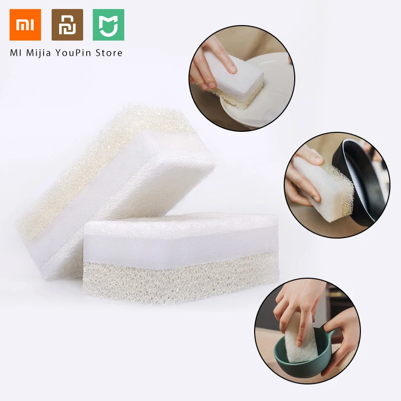 Xiaomi Jiezhi коричневая волшебная губка/щетка для мытья посуды кухонная утварь