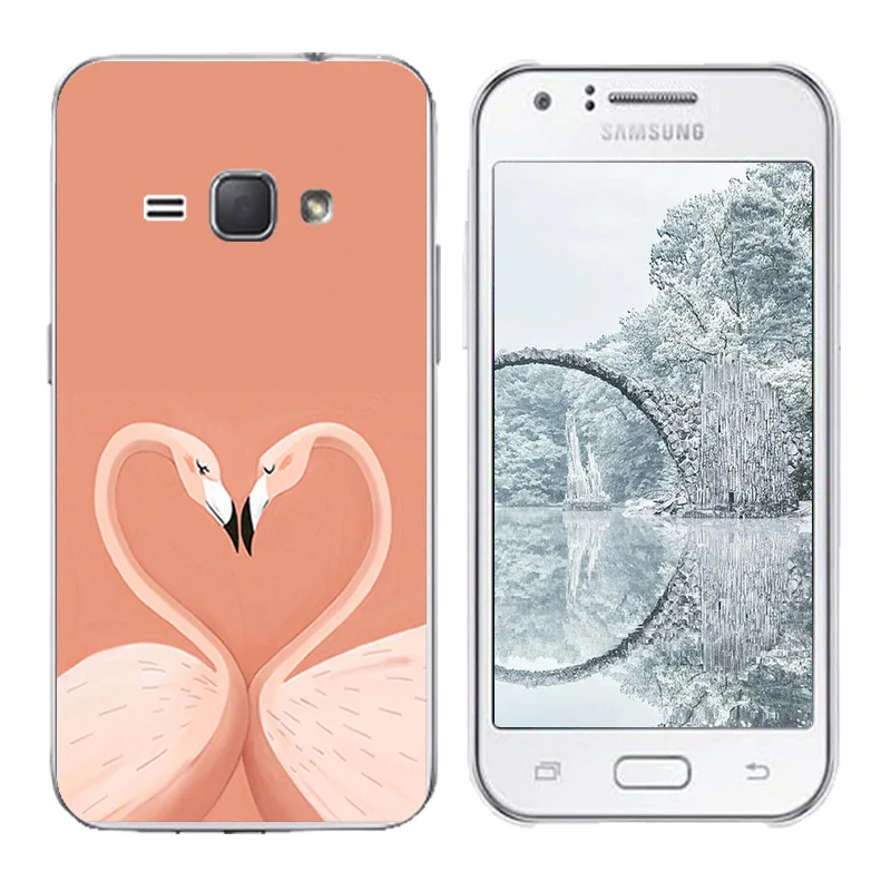 Чехол для Samsung J1 2016 мягкий чехол из ТПУ Fundas J120F SM-j120f/ds чехлы с золотым принтом |