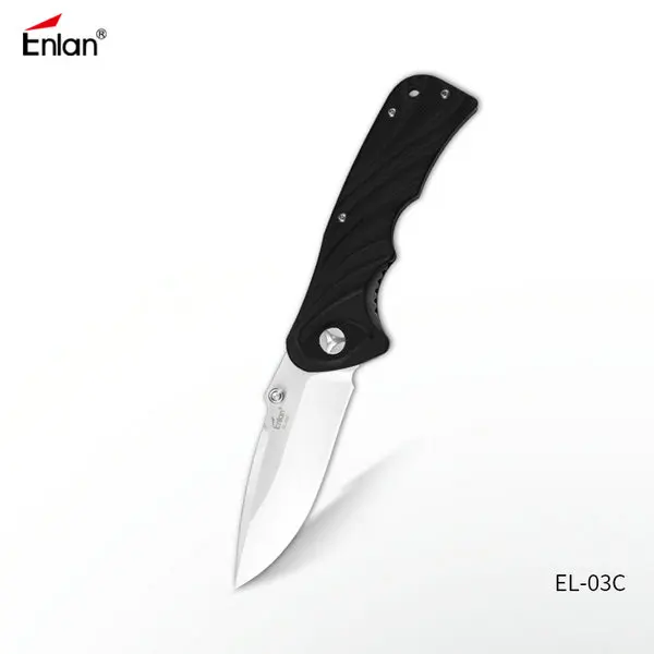 EL-03C ENLAN складной нож 8cr13mov сталь атласное лезвие, G10 ручка карманные ножи для кемпинга охоты EDC подарок открытый инструмент дропшиппинг - Цвет: EL-03C
