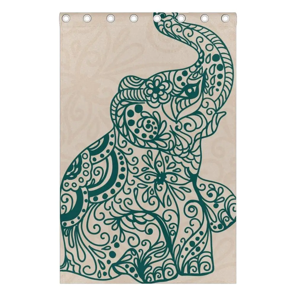 Занавески с изображением слона и цветов затемняющие панели перегородки для