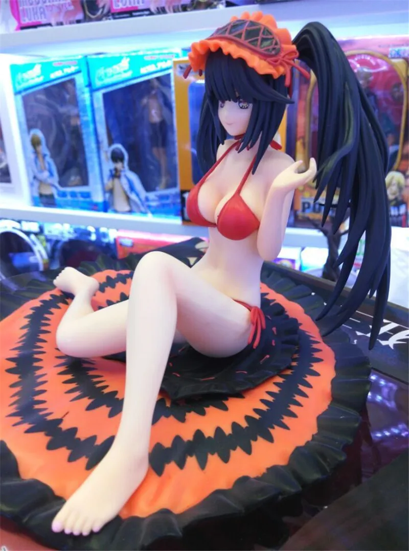 18 см аниме фигура Дата A Live II Tokisaki Куруми купальник Ver. Brinquedos 1/8 весы сексуальная