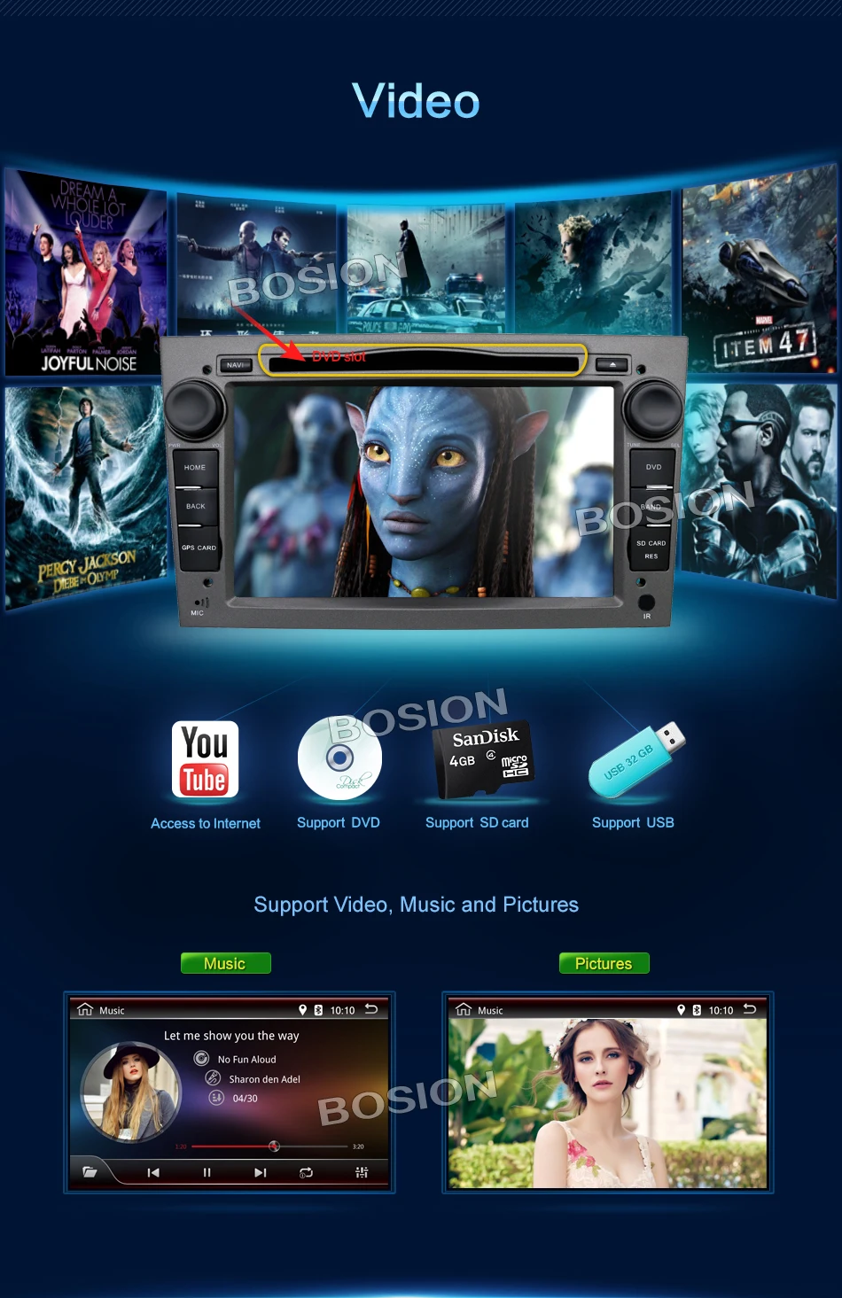 HD 1024 четырехъядерный Android 7 1 автомобильный магнитофон gps dvd плеер для Opel Astra H Vectra