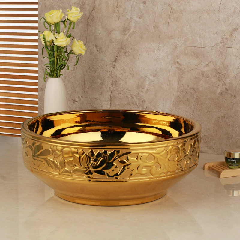Only Basin 03 KEMAIDI Золотой роскошный керамический Санузел для ванной кран умывальник раковина Набор для ванны комбинированный Твердый латунный смеситель кран Набор - Цвет: Only Basin 03