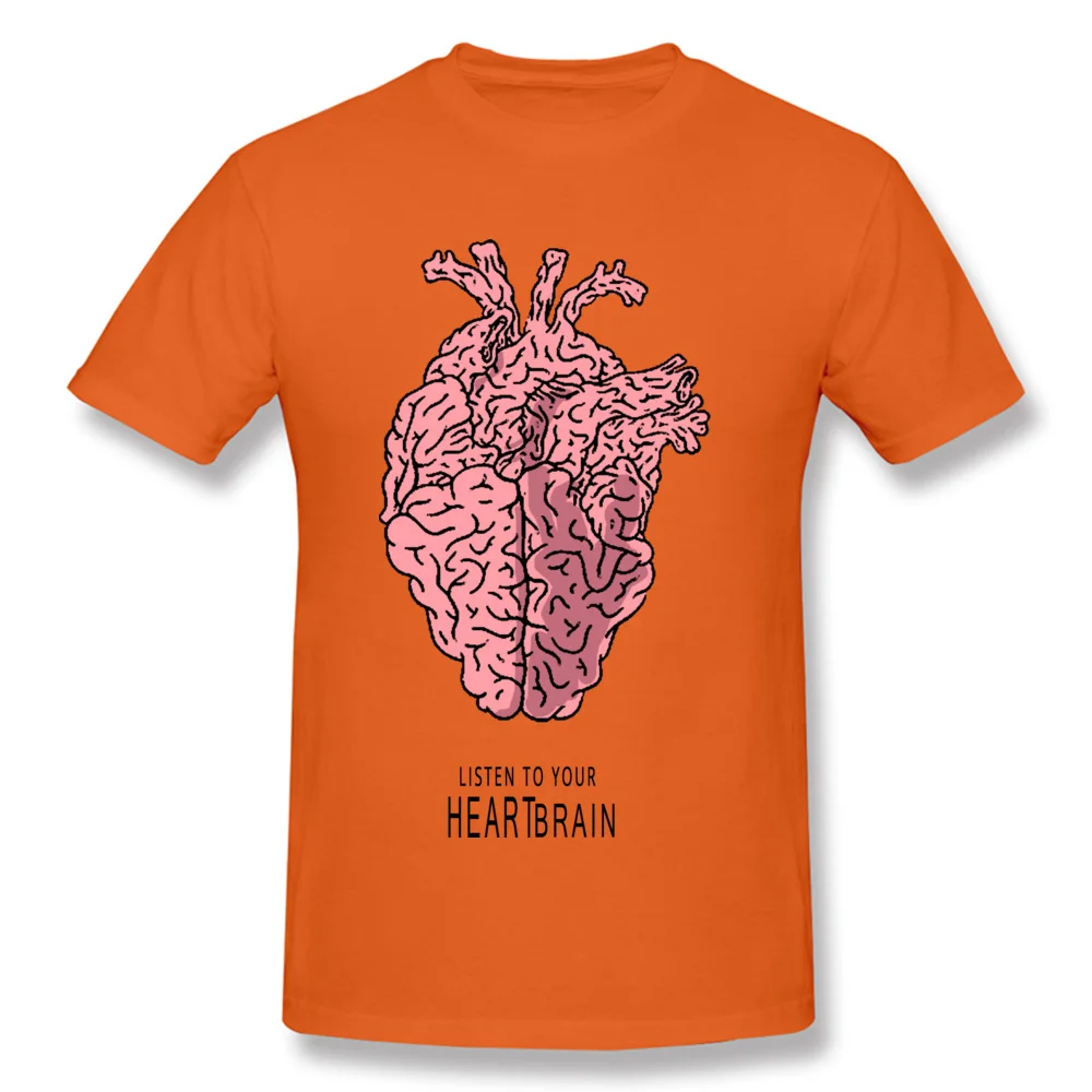 

Medical Biology Anatomy Science Heart T Shirt Listen to Your Heart Brain 100% Cotton Summer/Autumn Tops & Tees Mens Tee-Shirts