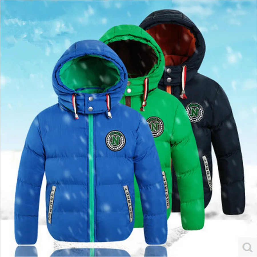 Детская одежда 2017 зимняя модная верхняя и пальто для мальчиков куртка с