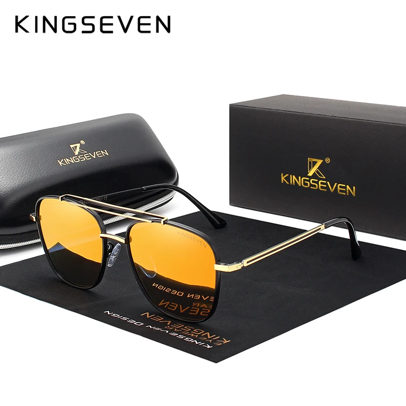 Мужские Винтажные Солнцезащитные очки KINGSEVEN брендовые дизайнерские в