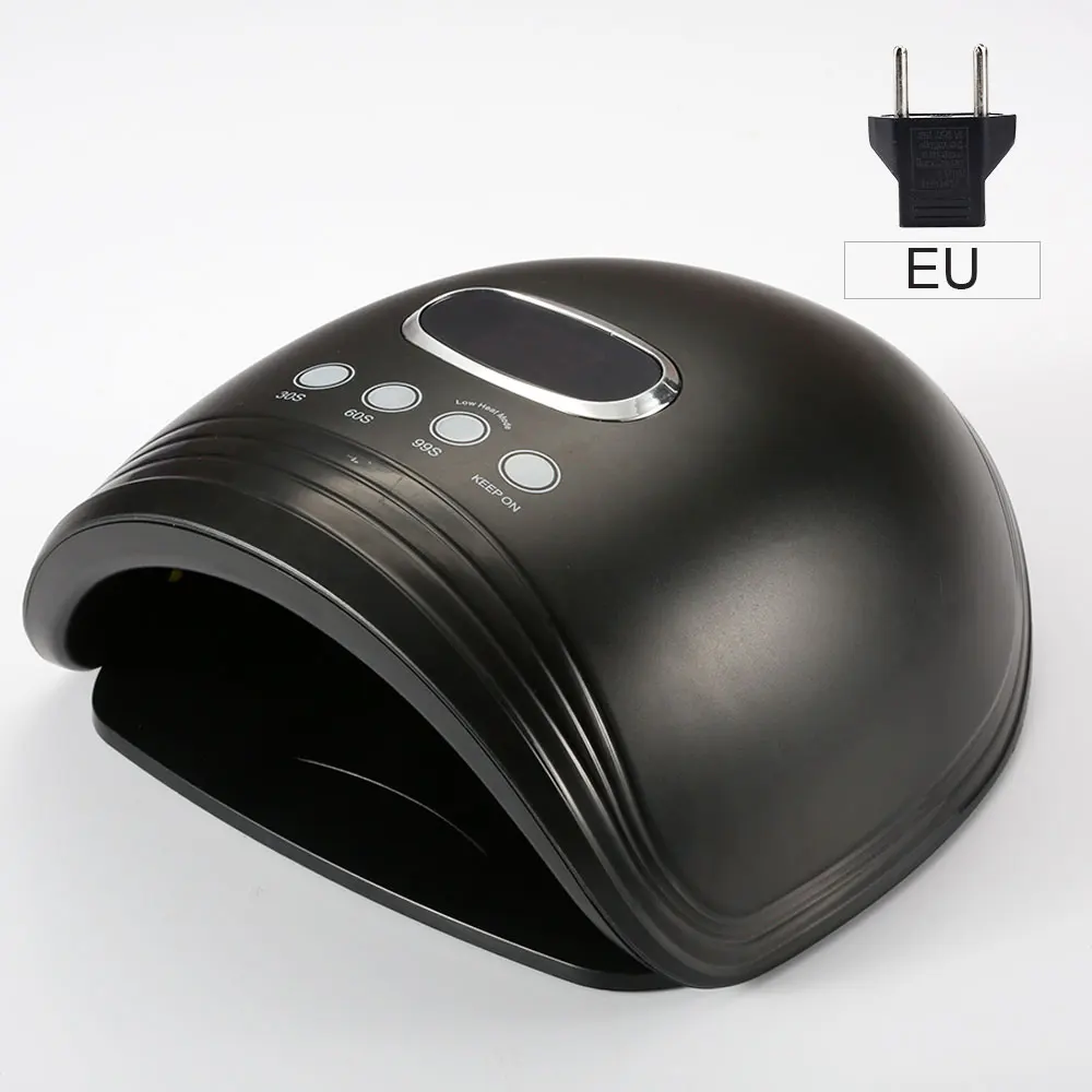 Black-EU Cabina UV LED Gel Nail Dryer Lamp unha Professional Max60w Light Lamp for Gel Nails Polish Manicure 30Leds Nail Art Tool - Color: Black-EU