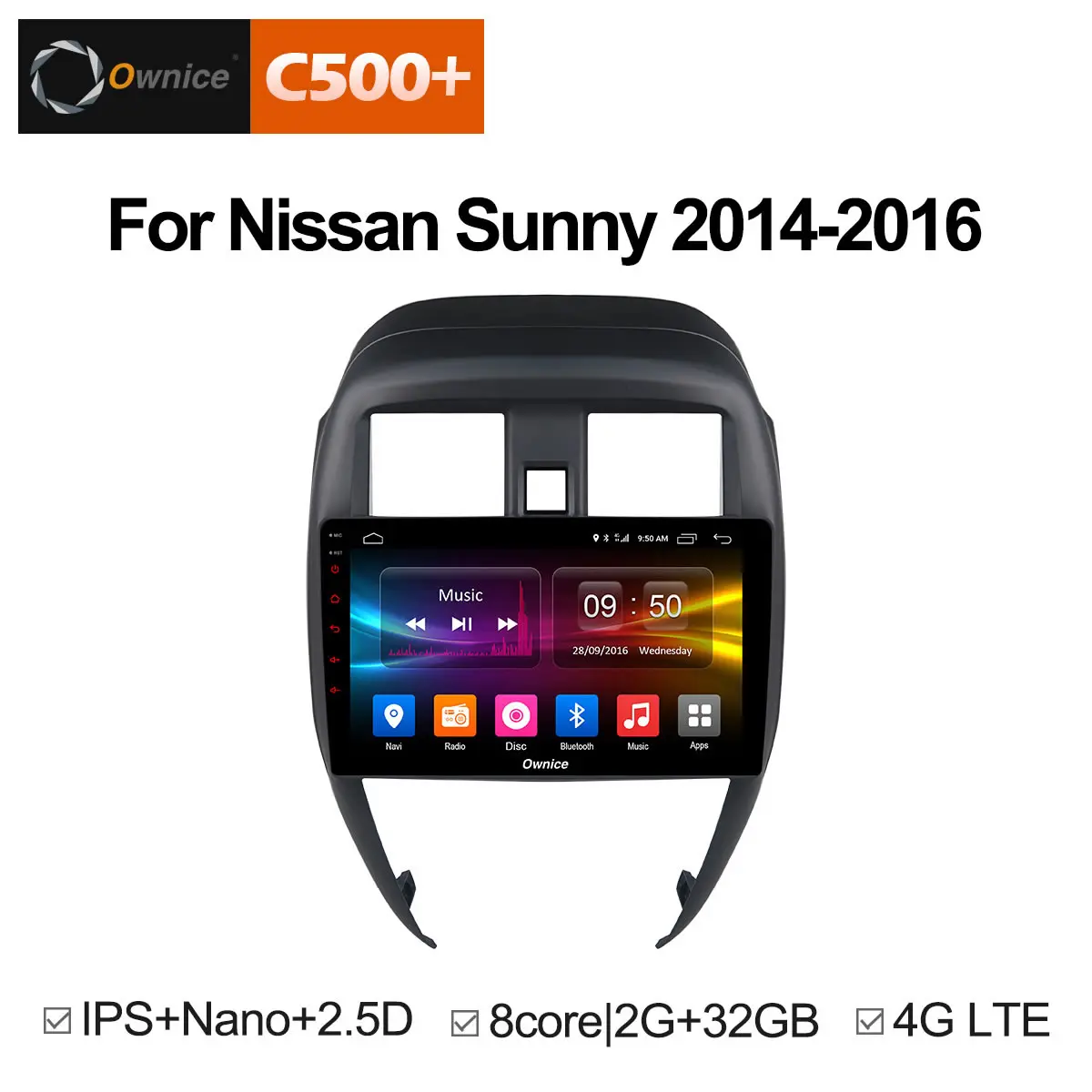 Ownice C500 + G10 Octa Core Android 8 1 2 г 32 автомобилей Радио Стерео gps навигации для Nissan Sunny 2014 2015