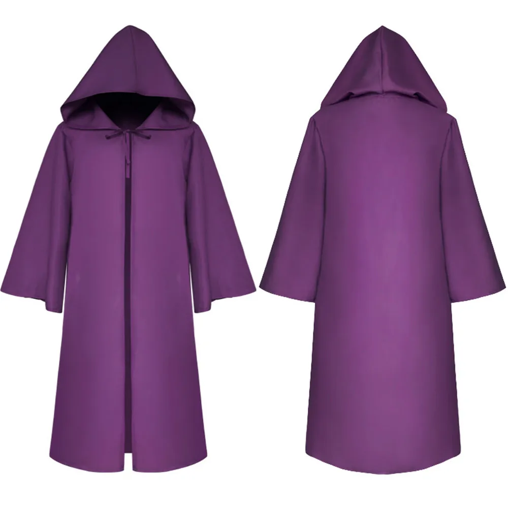 Halloween Death wizard Cloak Cosplay Costume Monk Hooded Robes Cape Friar Medieval Renaissance Priest Men kids adult men | Тематическая