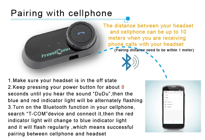 100 m Bluetooth мотоциклетная гарнитура система внутренней связи для шлема Bluetooth лыжный шлем гарнитуры TOM-OS