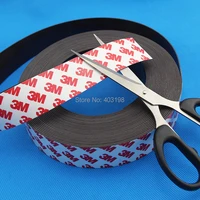 free shipping 10meters self adhesive flexible magnetic strip 3m rubber magnet tape width30mm thickness 1mm