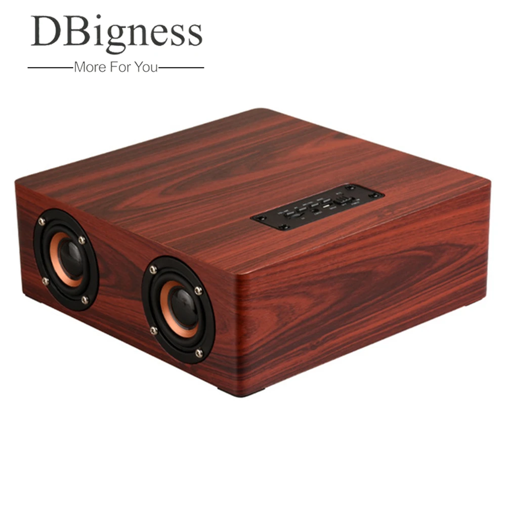 Dbigness Bluetooth Динамик картона Беспроводной стерео 3D звук Системы Поддержка TF Aux