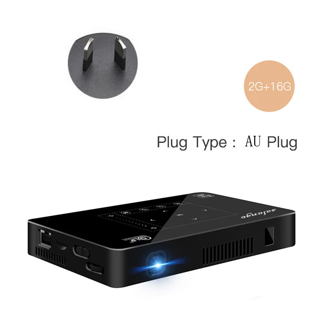 SLGP10AU Salange P10 мини-проектор для мобильного телефона СВЕТОДИОДНЫЕ мобильный Projetor Android WI-FI Bluetooth 8000 mAH Батарея HDMI в Портативный проектор - Цвет: SLGP10AU