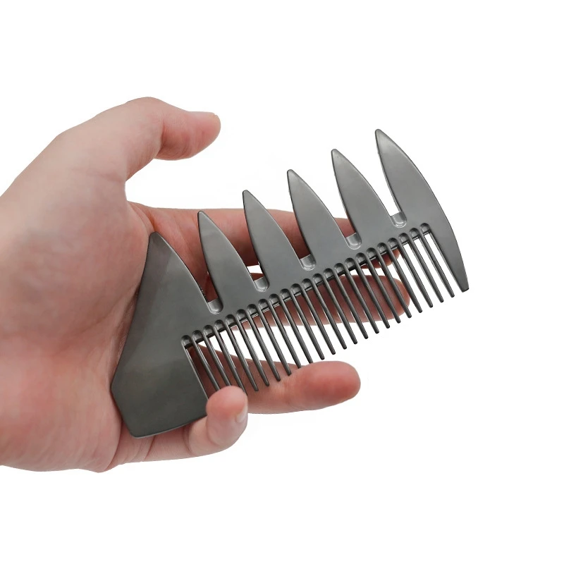 High Quality Wide Tooth Metal Beard Stainless Steel Hair Comb Double-sided Oil Head Barber P1 | Красота и здоровье