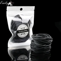 200pcs black rubber bands loop elastic damping soft rings silicone rubber band tattoo accessories for machine gun tubes needle