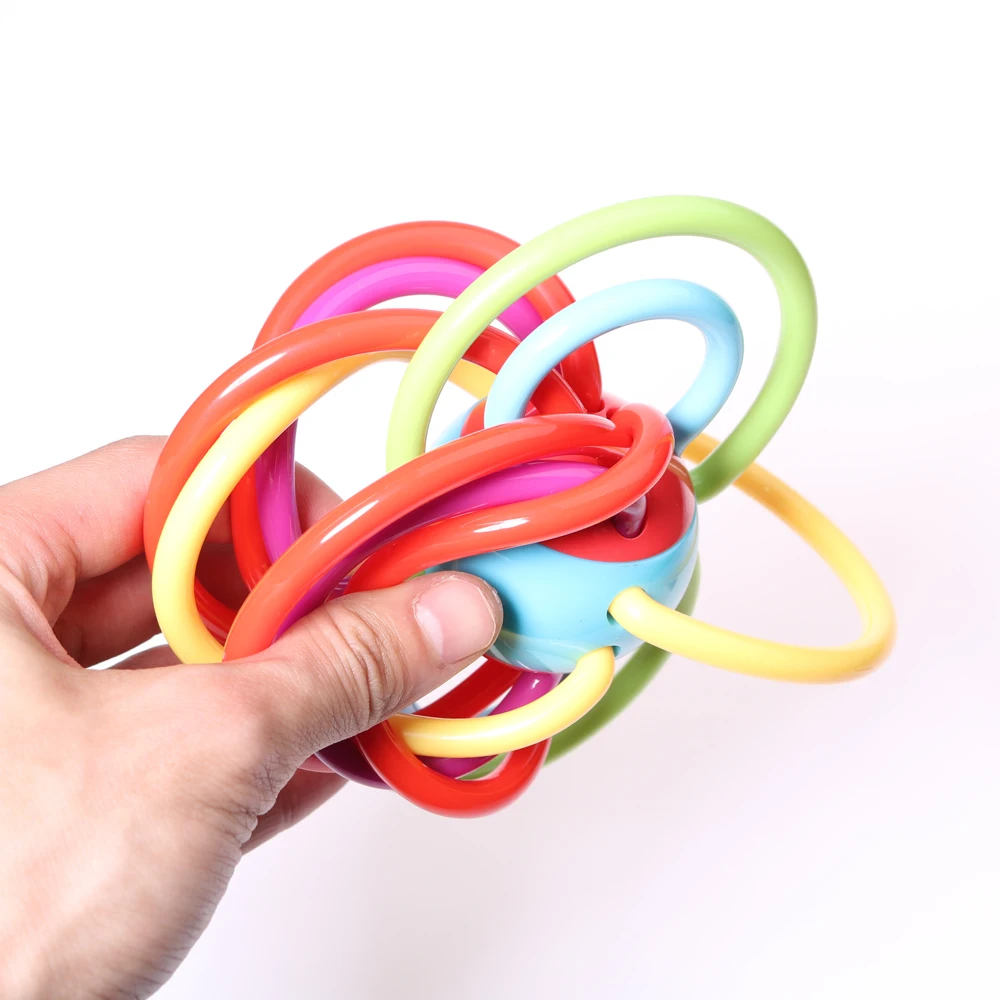 PeNeede Детские Жевательные сенсорные игрушки для младенцев Радужный красочный шар